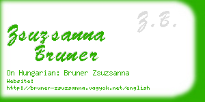 zsuzsanna bruner business card